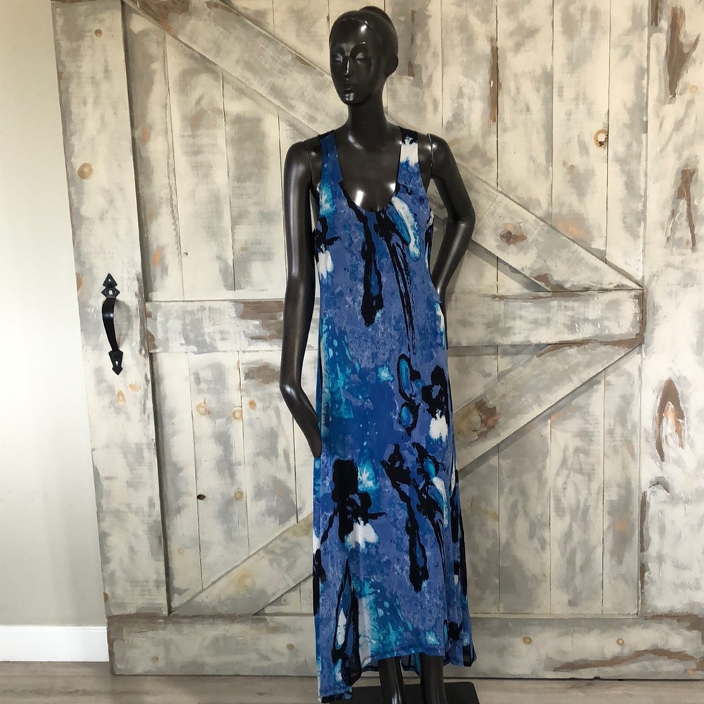Vivienne Tam micro mesh Y2K Maxi dress
